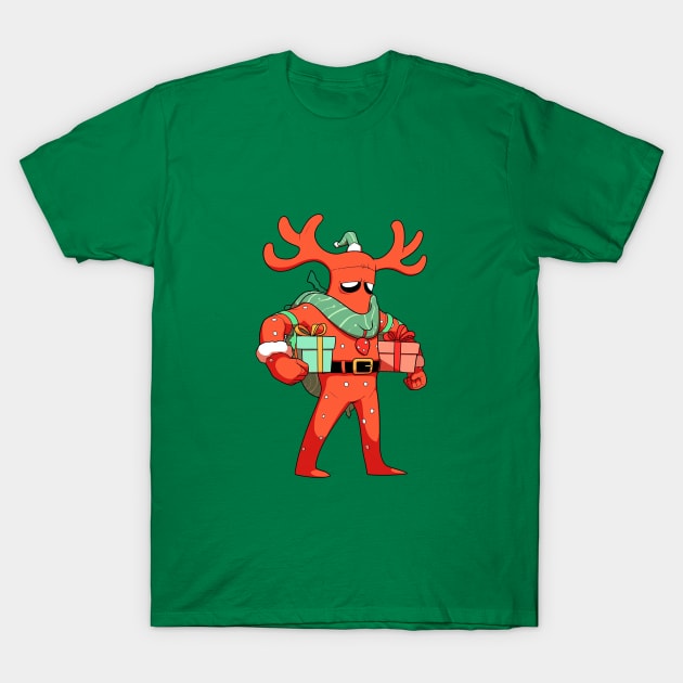 Bold And Brash, Santa, Reindeer Costume, Gift, Christmas, Funny Christmas T-Shirt by PapaDPainters